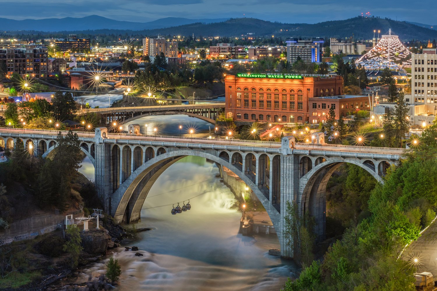 downtown-spokane-falls-monroe-bridge-lights-dusk-1
